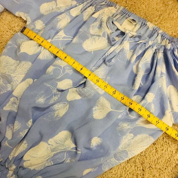 Silverwood Qualicum Beach Ruched Sky Blue Boho Top - Picture 12 of 15